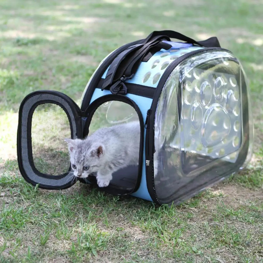 Cat Carrier Bag Outdoor Pet Shoulder bag Pet Dogs Cats Portable Foldable Transparent Handbag Carrier Shoulder Travel Bag Carrier