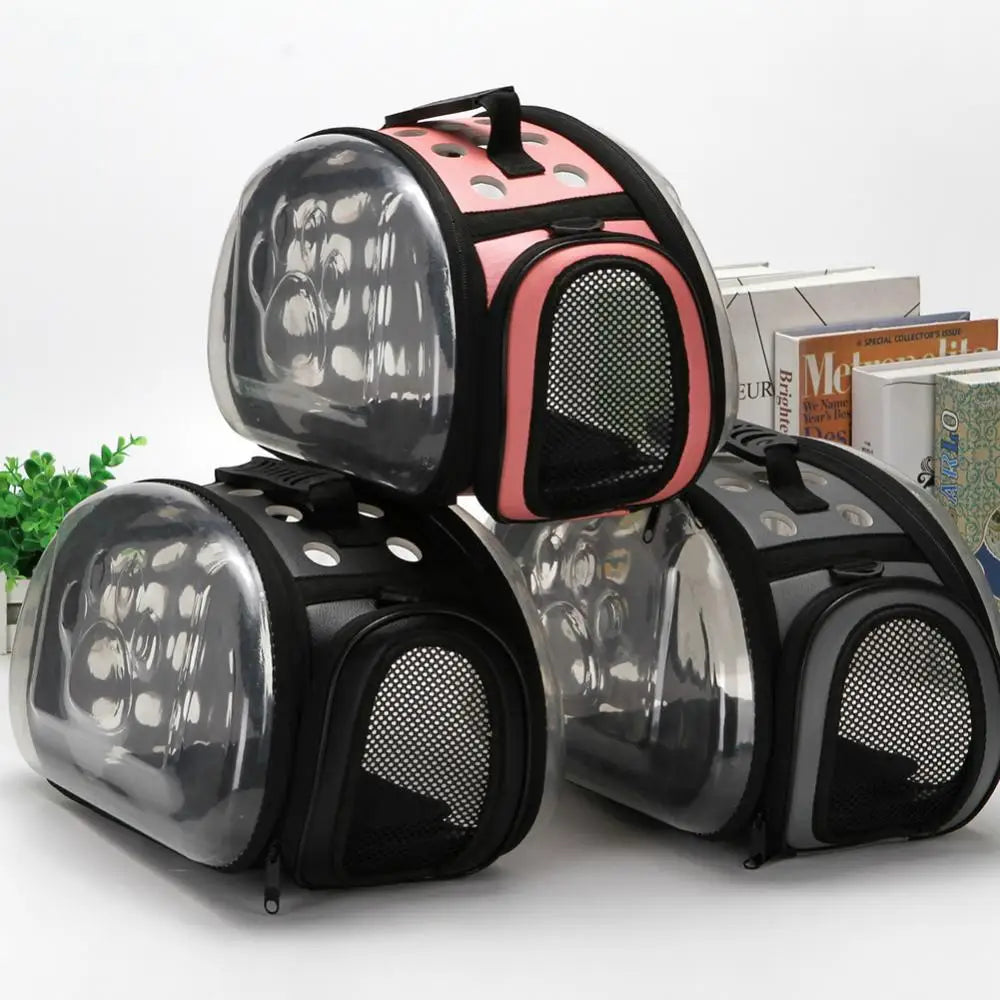 Cat Carrier Bag Outdoor Pet Shoulder bag Pet Dogs Cats Portable Foldable Transparent Handbag Carrier Shoulder Travel Bag Carrier